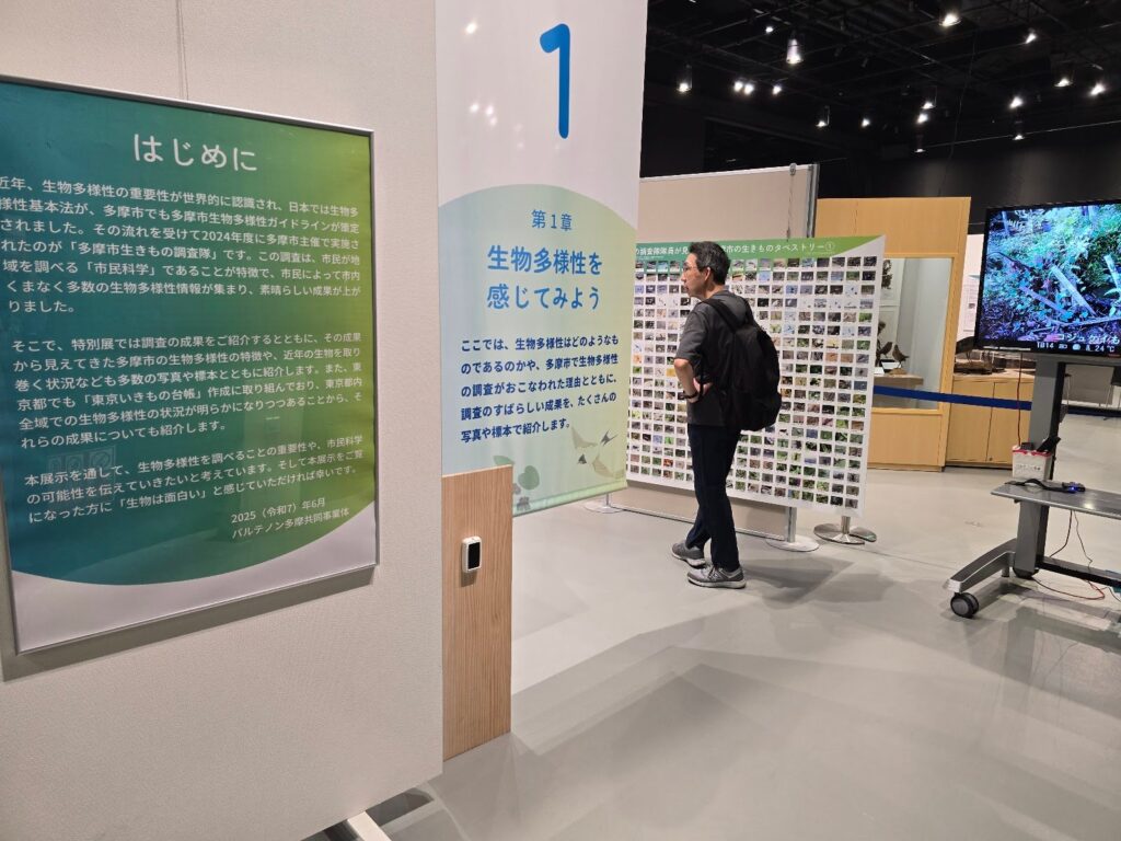 第1章「生物多様性を感じてみよう」のコーナー